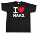 Zum T-Shirt "I love Marx" für 13,12 € gehen.