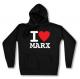 Zum taillierter Kapuzen-Pullover "I love Marx" für 28,00 € gehen.