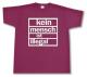 Zum T-Shirt "Kein Mensch ist Illegal (burgund, weißer Druck)" für 13,12 € gehen.