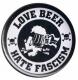 Zum 50mm Button "Love Beer Hate Fascism" für 1,20 € gehen.