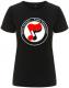Zum tailliertes Fairtrade T-Shirt "love music - hate fascism (Noten)" für 18,10 € gehen.
