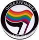 Zum 37mm Magnet-Button "Queerfeminist Action" für 2,50 € gehen.