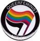 Zum 25mm Button "Queerfeminist Action" für 0,80 € gehen.