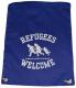 Zum Sportbeutel "Refugees welcome (blau, weißer Druck)" für 9,00 € gehen.