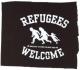 Zum Aufnäher "Refugees welcome" für 1,61 € gehen.