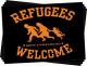 Zum Aufkleber-Paket "Refugees welcome" für 2,00 € gehen.
