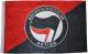 Zur Fahne / Flagge (ca. 150x100cm) "Schwarz/rote Fahne mit Antifa-Logo (schwarz/rot)" für 25,00 € gehen.