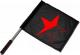 Zum/zur  Fahne / Flagge (ca. 40x35cm) "Schwarz/roter Stern" für 11,00 € gehen.