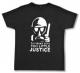 Zum Fairtrade T-Shirt "Too many Cops - Too little Justice" für 18,10 € gehen.