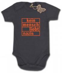 Zum Babybody "kein mensch liebt nazis (orange)" für 9,90 € gehen.