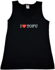 Zum tailliertes Tanktop "I love Tofu" für 15,00 € gehen.