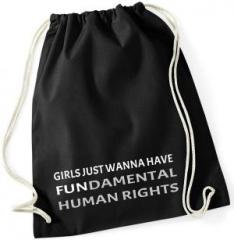 Zum Sportbeutel "Girls just wanna have fundamental human rights" für 8,00 € gehen.