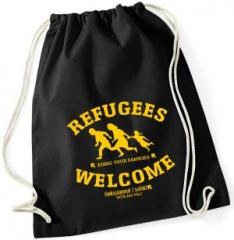 Zum Sportbeutel "Refugees welcome Linksjugend" für 11,00 € gehen.