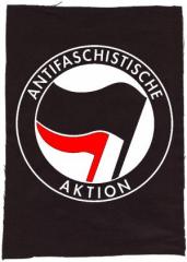 Zum Rückenaufnäher "Antifaschistische Aktion (schwarz/rot)" für 3,00 € gehen.