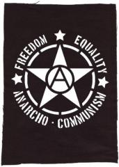 Zum Rückenaufnäher "Freedom - Equality - Anarcho - Communism" für 3,00 € gehen.