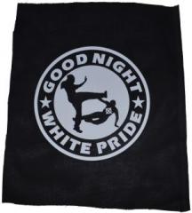 Zum Rückenaufnäher "Good Night White Pride (dünner Rand)" für 3,00 € gehen.
