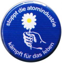 Zum 37mm Magnet-Button "Stoppt die Atomindustrie" für 2,50 € gehen.