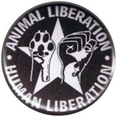Zum 50mm Magnet-Button "Animal Liberation - Human Liberation (mit Stern)" für 3,00 € gehen.