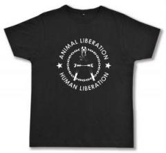 Zum Fairtrade T-Shirt "Animal Liberation - Human Liberation (Zange)" für 18,10 € gehen.
