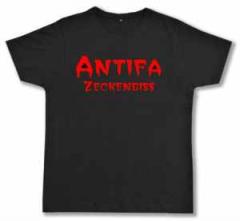 Zum/zur  Fairtrade T-Shirt "Antifa Zeckenbiss" für 18,52 € gehen.