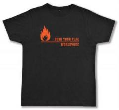 Zum Fairtrade T-Shirt "Burn your flag - worldwide" für 18,10 € gehen.