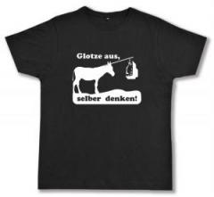 Zum Fairtrade T-Shirt "Glotze aus, selber denken!" für 19,45 € gehen.