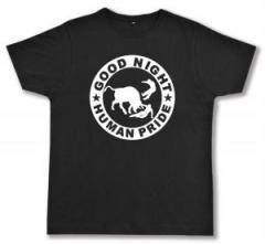 Zum Fairtrade T-Shirt "Good night human pride" für 18,10 € gehen.