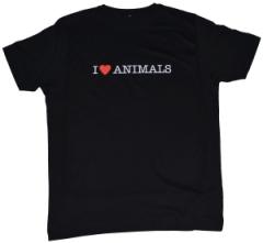 Zum Fairtrade T-Shirt "I love Animals" für 19,45 € gehen.