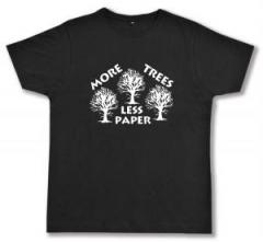 Zum Fairtrade T-Shirt "More Trees - Less Paper" für 19,45 € gehen.