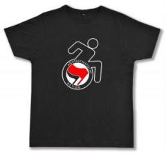 Zum Fairtrade T-Shirt "RollifahrerIn Antifaschistische Aktion (rot/schwarz)" für 18,10 € gehen.