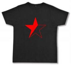 Zum Fairtrade T-Shirt "Schwarz/roter Stern" für 19,45 € gehen.