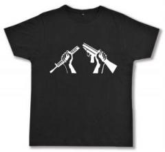 Zum Fairtrade T-Shirt "Zerbrochenes Gewehr" für 19,45 € gehen.