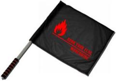 Zum/zur  Fahne / Flagge (ca. 40x35cm) "Burn your flag - worldwide (red)" für 15,00 € gehen.