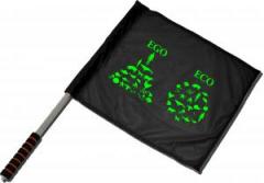Zum/zur  Fahne / Flagge (ca. 40x35cm) "Ego - Eco" für 15,00 € gehen.