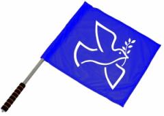 Zum/zur  Fahne / Flagge (ca. 40x35cm) "Friedenstaube mit Zweig" für 15,00 € gehen.