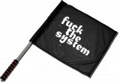 Zum/zur  Fahne / Flagge (ca. 40x35cm) "Fuck the System" für 11,00 € gehen.