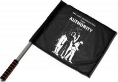Zum/zur  Fahne / Flagge (ca. 40x35cm) "Let´s cut ourselves free from authority" für 15,00 € gehen.