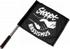 Zum/zur  Fahne / Flagge (ca. 40x35cm) "Stoppt Rassismus" für 11,00 € gehen.