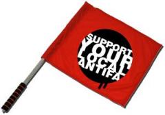 Zum/zur  Fahne / Flagge (ca. 40x35cm) "Support your local Antifa" für 11,00 € gehen.