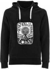 Zum Fairtrade Pullover "Even if the world was to end tomorrow, I would still plant a tree today" für 40,00 € gehen.
