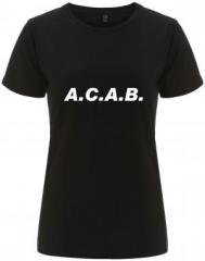Zum/zur  tailliertes Fairtrade T-Shirt "A.C.A.B." für 18,10 € gehen.