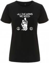 Zum/zur  tailliertes Fairtrade T-Shirt "All the Arms we need" für 18,10 € gehen.