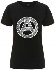Zum/zur  tailliertes Fairtrade T-Shirt "Anarchie - Tribal" für 18,10 € gehen.