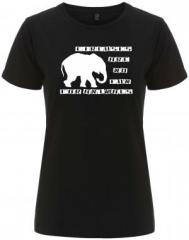 Zum/zur  tailliertes Fairtrade T-Shirt "Circuses are no fun for animals" für 18,10 € gehen.