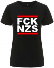 Zum/zur  tailliertes Fairtrade T-Shirt "FCK NZS" für 18,10 € gehen.