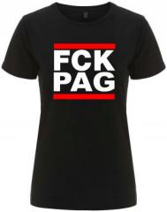 Zum/zur  tailliertes Fairtrade T-Shirt "FCK PAG" für 18,10 € gehen.