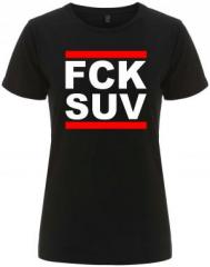 Zum/zur  tailliertes Fairtrade T-Shirt "FCK SUV" für 18,10 € gehen.