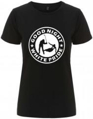 Zum/zur  tailliertes Fairtrade T-Shirt "Good night white pride - Hockey" für 18,10 € gehen.