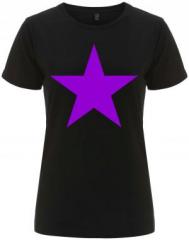 Zum/zur  tailliertes Fairtrade T-Shirt "Lila Stern" für 18,10 € gehen.