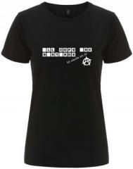 Zum/zur  tailliertes Fairtrade T-Shirt "LL COPS RE BSTRDS" für 18,10 € gehen.